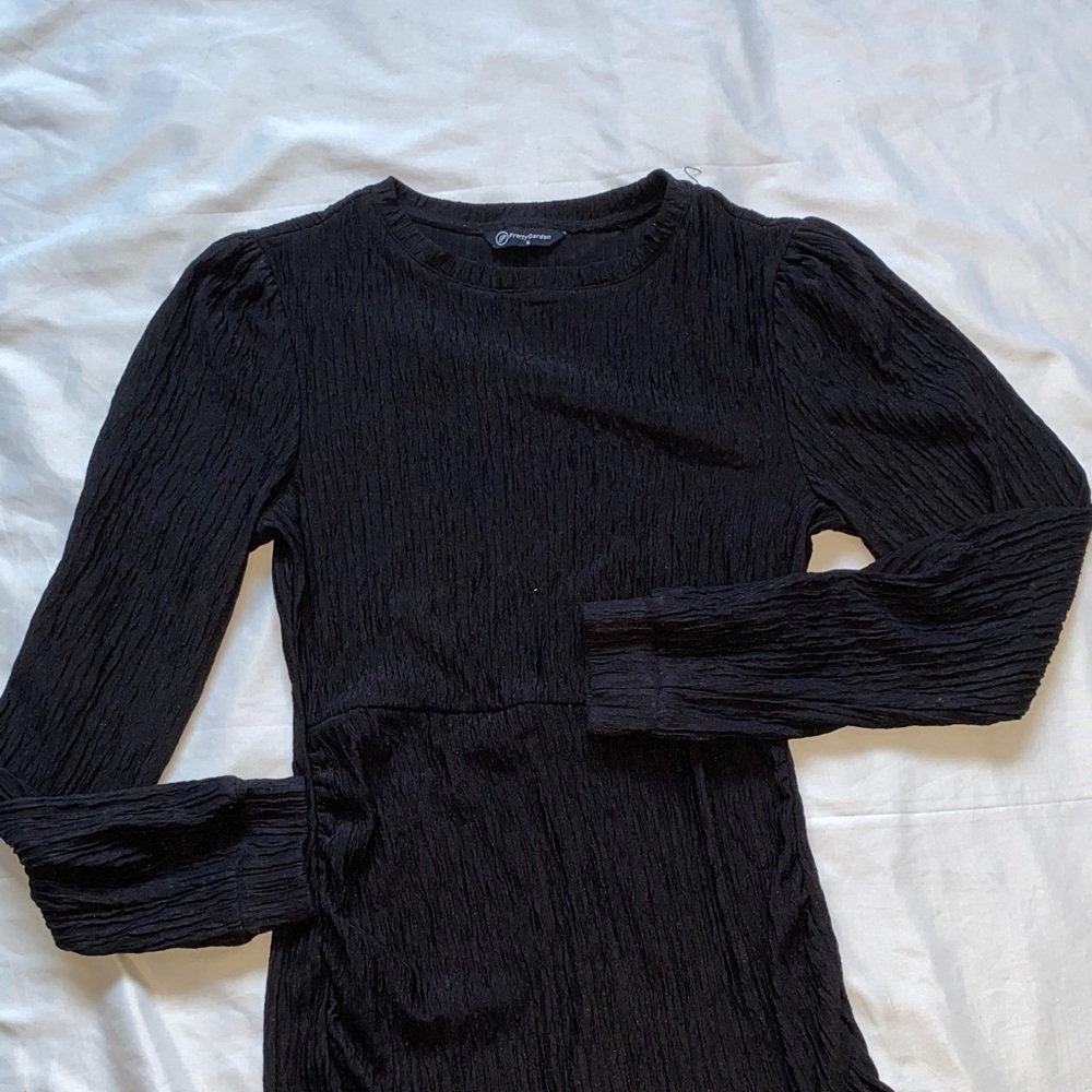 Chic Black Long Sleeve Dress - Picture 4 of 14